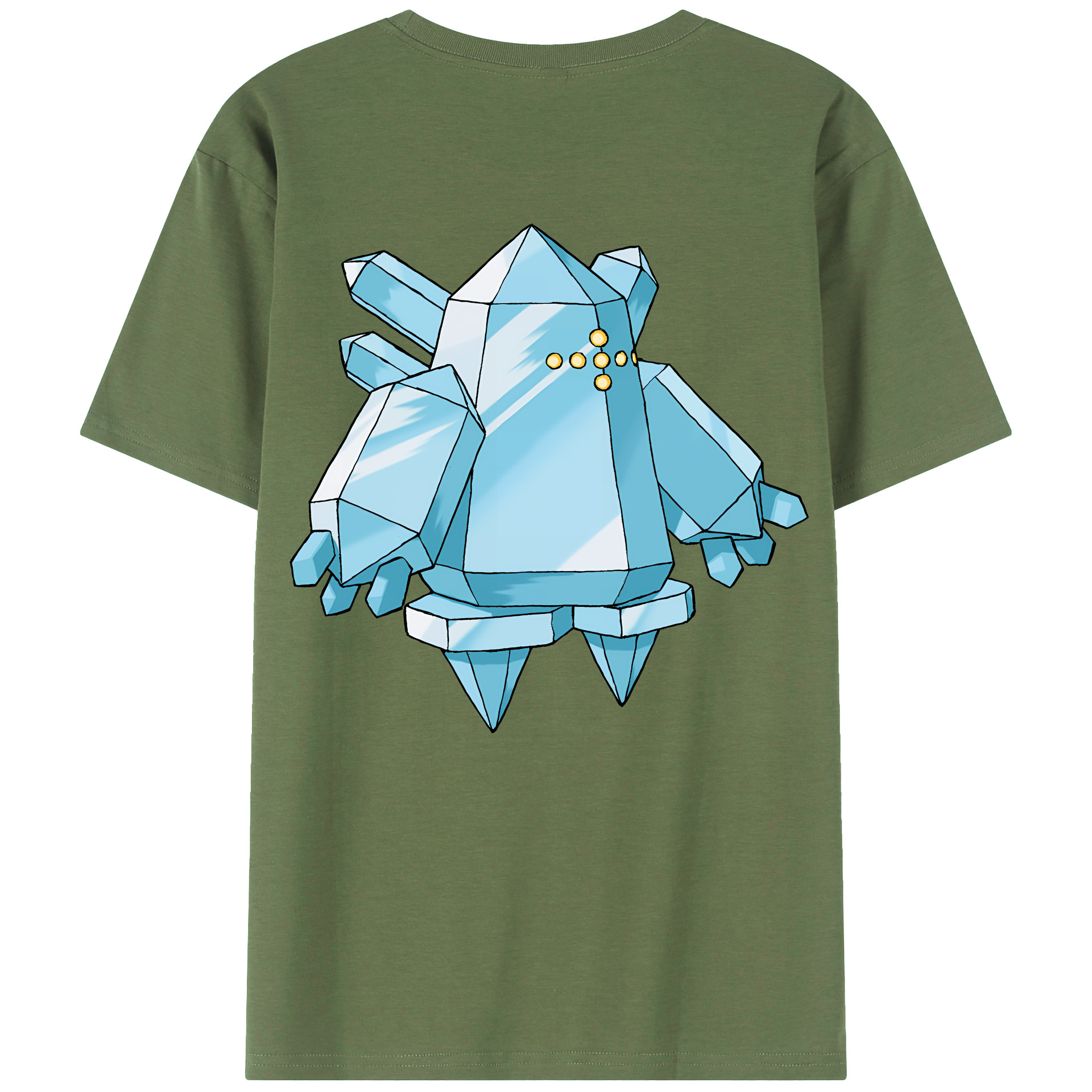 （画像用） ポケットモンスター Pokémon 綿100％ メンズ半袖Tシャツ（バックプリント） 通気性